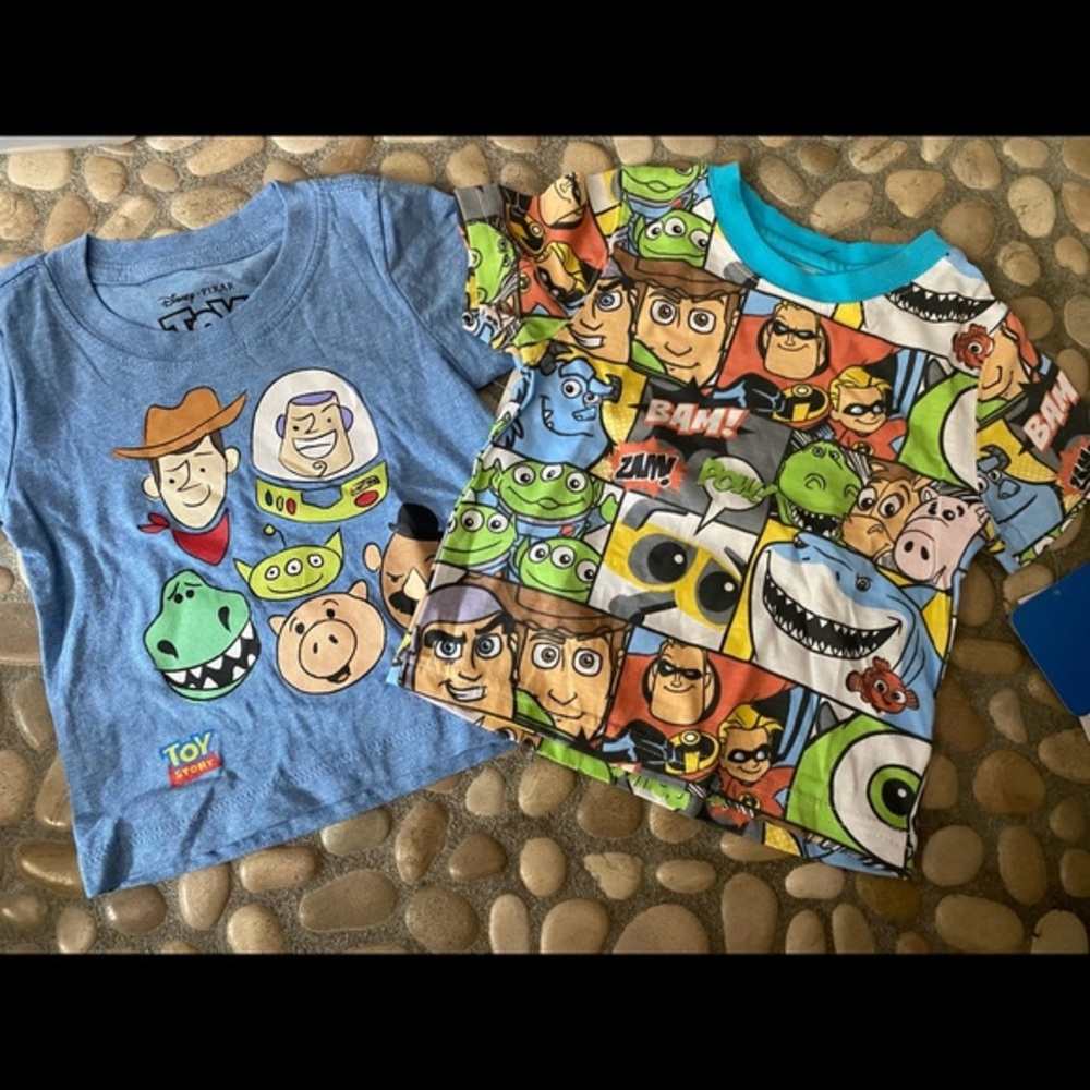 2 🆕 DISNEY/PIXAR tees for your little! Unisex-1 NWT & 1 NWOT. Both super soft!!